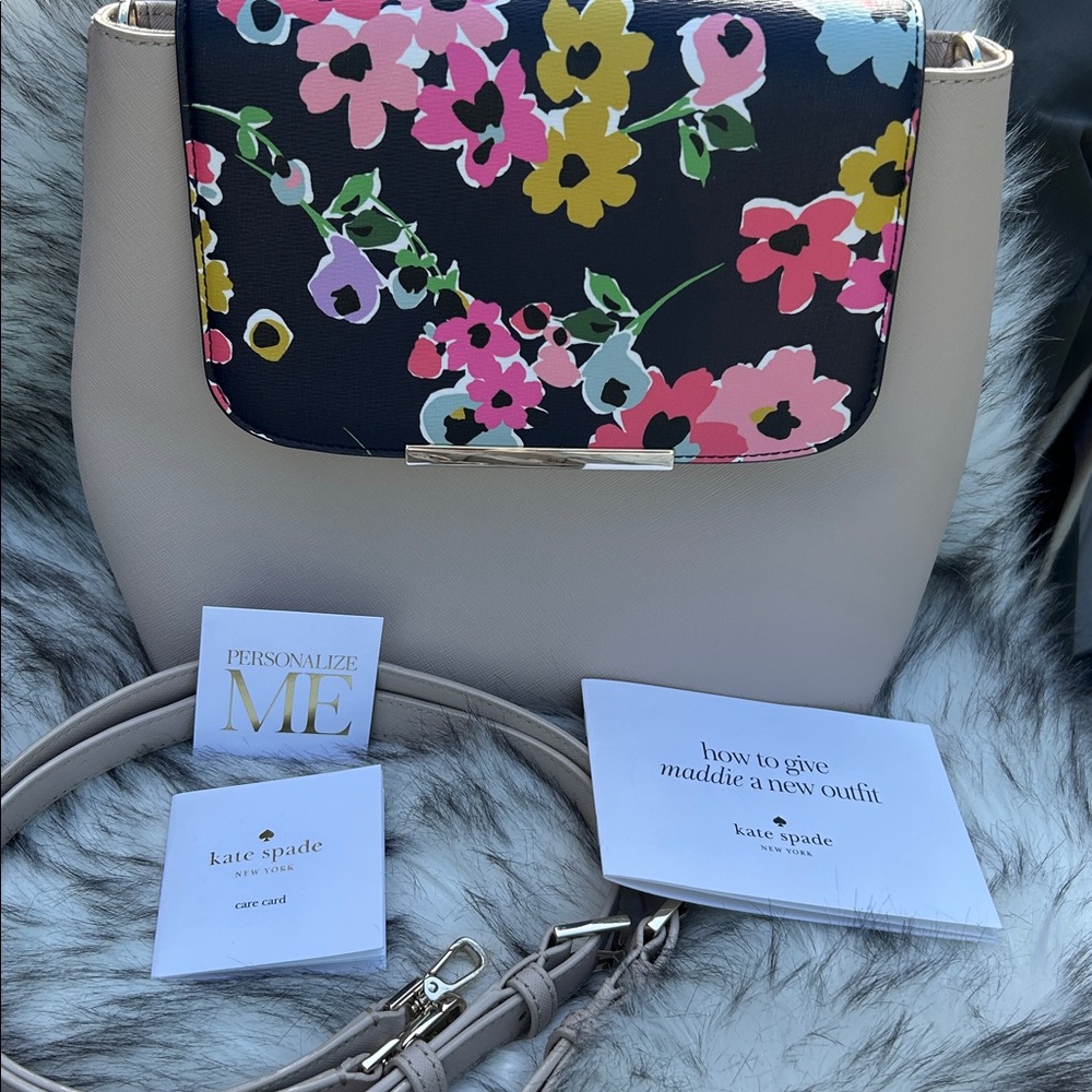 KATE SPADE NEW YORK Maddie Convertible Floral backpack or shoulder bag, EUC